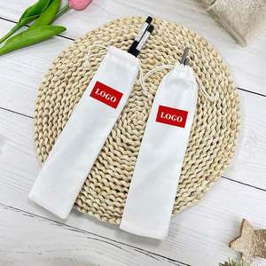 Bolsa de Algodón Reutilizable Blanca Suave Personalizada con Cordón, Logotipo de Perfume Serigrafiado para Aceites Esenciales, Relojes, Auriculares, Regalos - Product Image 2