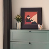 Commode haute à 5 tiroirs vert menthe personnalisée avec panneaux encadrés pour chambre à coucher, fabricant de commodes étroites de rangement