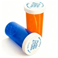 Flacons pharmaceutiques en plastique PP ambré en gros, résistants aux enfants, avec bouchon CRC réversible, logo personnalisé, plusieurs tailles, conteneur de stockage de pilules