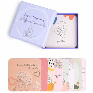 Tarjetas de Afirmación Personalizadas <span class=keywords><strong>para</strong></span> Embarazadas y Madres Primerizas, <span class=keywords><strong>para</strong></span> el Cuidado Posparto, con Mensajes Inspiradores y Versículos Bíblicos, Venta al Por Mayor - Product Image 1