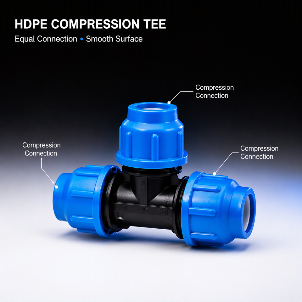 Pipe Class Code Blue PP Ratchet Pipe Fittings HDPE Plastic Compression Connectors Elbow ...