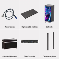 Mesa de DJ Flexible con Pantalla LED P2.604 de 6 Unidades, Alta Resolución, Móvil, para Festivales de Música