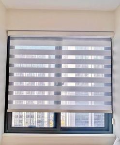 Tùy Chỉnh Cửa Sổ Màu Cổ Điển Tùy Chỉnh Điều Khiển Từ Xa Rèm Thông Minh Zebra Con Lăn Rèm Cửa Sổ Rèm Cửa - Product Image 3