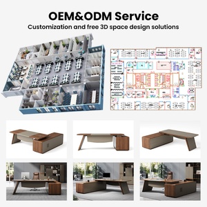 Modern Professional Luxury Wooden 20-Person Extendable Modular Conference <b>Table</b> for Office Meetings - Product Image 2