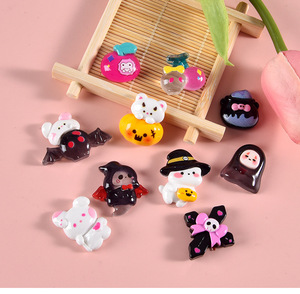 จี้เรซิ่นรูปการ์ตูนฮาโลวีนน่ารักแบบขายส่ง ลายค้างคาว ผี ฟักทอง สำหรับตกแต่งกิ๊บติดผม DIY สมุดภาพ และเคสโทรศัพท์ - Product Image 6