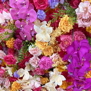 Bright Visual Effect <b>Artificial</b> Flower Wall Panel 8ft x 8ft Wedding Reception Event Decor - Product Image 2