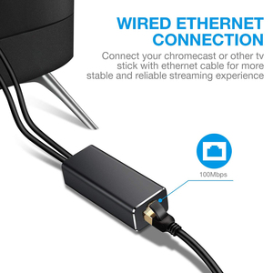 อะแดปเตอร์อีเทอร์เน็ตUSB 2.0เป็น<span class=keywords><strong>RJ45</strong></span>การ์ดเครือข่ายMicro USBสำหรับGoogle <span class=keywords><strong>Chromecast</strong></span> 2 Ultra Audio TV Stick <span class=keywords><strong>Chromecast</strong></span> 1 - Product Image 2