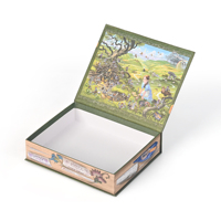 Boîte cadeau personnalisée en papier texturé avec fermeture magnétique, en forme de livre, impression couleur intégrale réutilisable