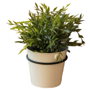 頑丈な植物ホルダーリング8インチ壁掛け、植木鉢ハンガー金属植物スタンドハンギングブラケットバスケットフック