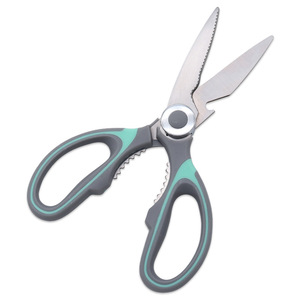 Kitchen Scissors Stainless Steel Straight Head Home Use Nordic Blue Gray - Product Image 3