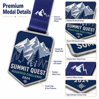 Medaglie Personalizzate in Metallo Smaltato, Stampa Digitale UV e Incisione Laser, Souvenir per Trail Running ed Eventi Sportivi