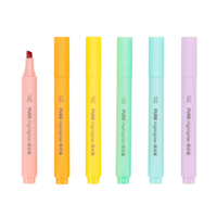 6 pièces ensemble couleur Pastel Macaron surligneur stylo marqueur stylos Fluorescent stylo dessin surligneurs mignon papeterie fournitures scolaires
