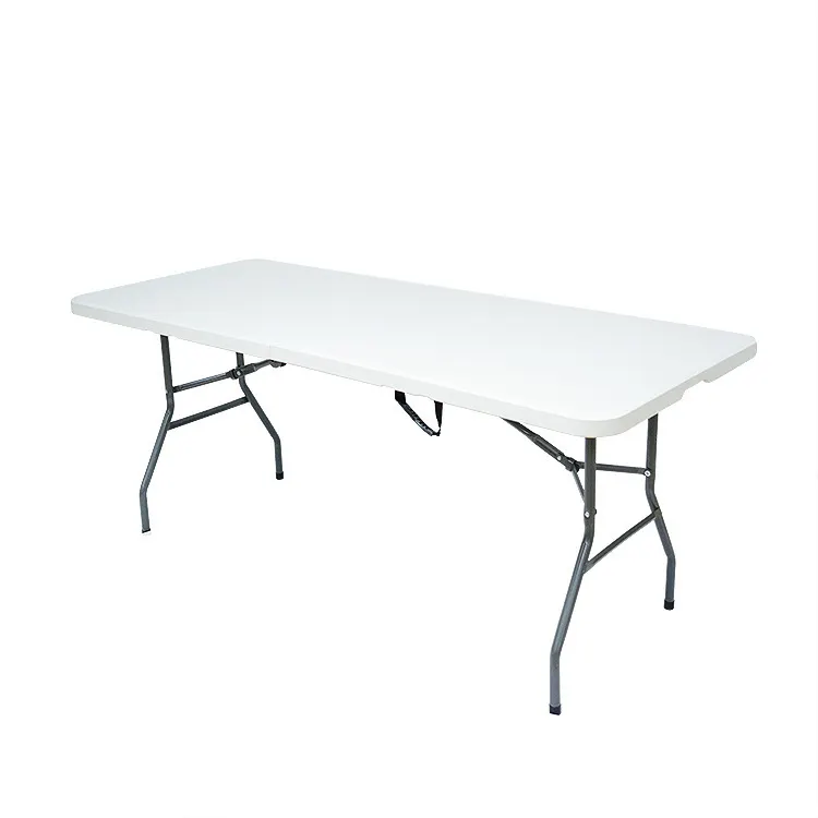 Meubles commerciaux en plastique blanc de gros Ousen 6FT Set Tables et chaises d'extérieur