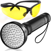 Detector de Fugas de Aire Acondicionado Profesional, Herramienta de Refrigeración, Kit de Detección de Fugas de Tinte de Aceite UV, Linterna UV con Gafas Protectoras