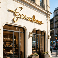 Enseigne LED extérieure pour entreprise, logo de restaurant, enseigne en acrylique étanche, panneau métallique, lettres en relief rétroéclairées