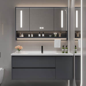 <span class=keywords><strong>MEGA</strong></span> 2025 Meuble de salle de bain mural moderne Armoire de rangement à tiroirs étanche de haute qualité avec miroir Vente <span class=keywords><strong>en</strong></span> gros - Product Image 4