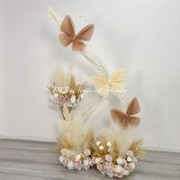 Fleurs géantes artificielles en gaze en forme de papillon, personnalisables, pour mariage, remise de diplôme, Nouvel An chinois, scène