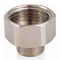 Adaptador reductor OEM de latón para tuberías, rosca hembra de 1/2 a rosca macho de 3/8 con junta de goma para plomería de baño