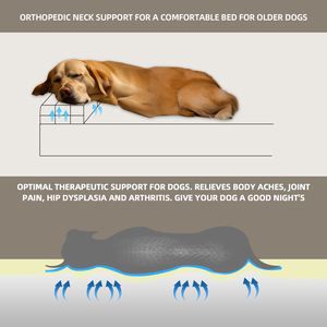 Camas para perros de espuma viscoelástica calmante superventas, camas para gatos personalizadas OEM ODM con cubierta lavable impermeable extraíble resistente a mordeduras - Product Image 3