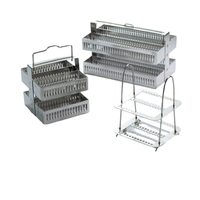 Good Quality Histology Tissue Slide Staining Rack Stainless Steel Rack for Microscope Slide Staining