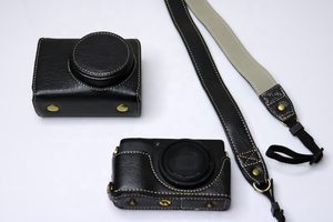 เคสป้องกันกล้องหนัง PU คุณภาพสูงสำหรับริโก้ GR III <span class=keywords><strong>GR3</strong></span> GR3X กระเป๋ากล้อง DSLR แบบพกพาพร้อมสายคล้อง - Product Image 4