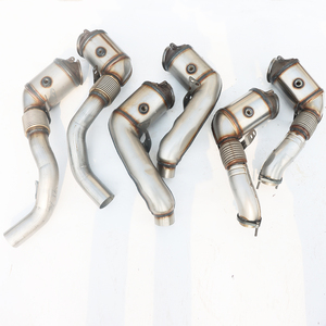 Collecteur d'échappement catalytique en acier inoxydable à haut débit, convertisseur catalytique à trois voies pour les séries Euro4 Euro5, nouveau, personnalisable - Product Image 3