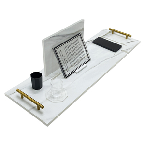 Plateau de baignoire extensible en acrylique transparent, organiseur de salle de bain de luxe, table de bain, organisateur de spa, <span class=keywords><strong>support</strong></span> pour vin et tablette - Product Image 5