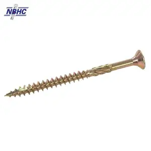 NBHC029SC Wood Chipboard Screw Timber Screw Carbon Steel Yellow Zinc Wood Tapping Chipboard Screw