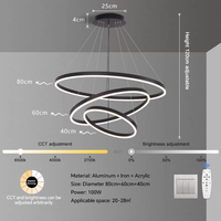 Luminaire suspendu circulaire géométrique moderne nordique en granit à LED réglable, Australie, pour café commercial, escalier, plafond