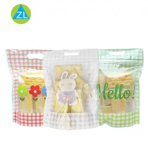 Saco plástico com janela ziplock para alimentos Mylar, saco transparente fosco com impressão personalizada, 120g 250g, transparente, com janela