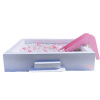 Toboggan carré commercial de qualité supérieure pour piscine à balles, en bois et PE, design doux et moelleux, capacité 500 kg, équipement pour 5 à 10 enfants
