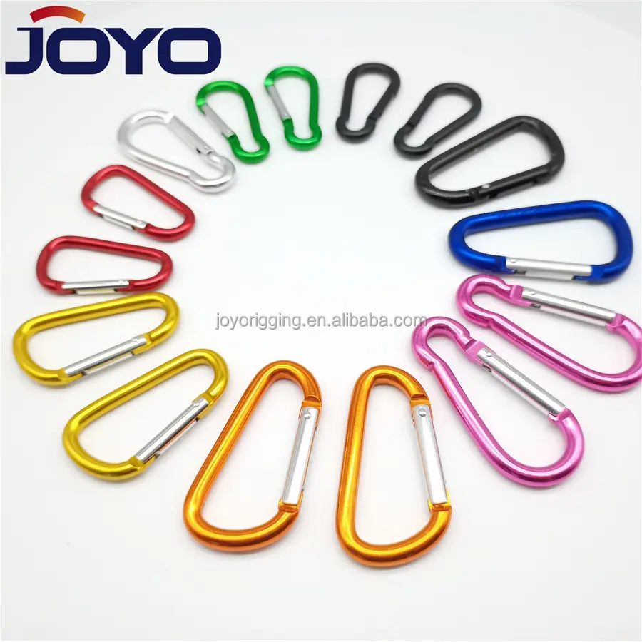 Trung Quốc nhà sản xuất nhôm đầy màu sắc Carabiner mùa xuân Snap móc...