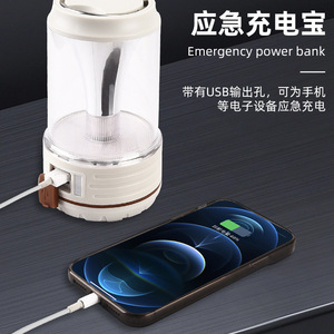 Portable Camping <b>Lantern</b> Led Light Usb Rechargeable Outdoor Tent <b>Lamp</b> 170X98X98Mm - Product Image 5