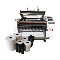 Rollo de papel Jumbo automático, máquina de rebobinado, cortadora térmica