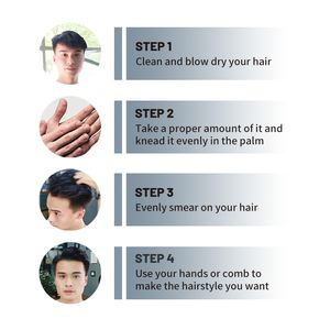 Gel per Capelli Biologico Personalizzato, Pomata a Base d'Acqua per Acconciature Maschili, Prodotto per lo Styling, Cera per Capelli con Controllo dei Bordi per <span class=keywords><strong>Uomo</strong></span> - Product Image 6