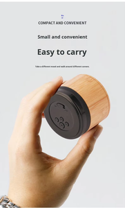 Mini Altavoz Bluetooth Inalámbrico Portátil de Bambú con Logotipo OEM, Reproductor de Música con Memoria TF de 3W - Product Image 4