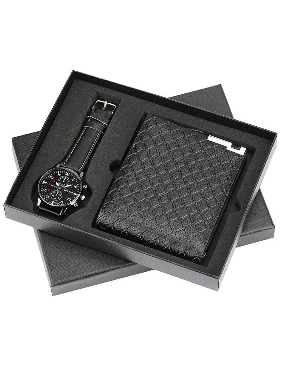 Black watch 1 black wallet