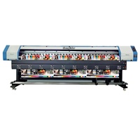 Traceur à jet d'encre numérique automatique de 3.2m, machine d'impression PP bannière flexible en vinyle éco-solvant, deux têtes i3200