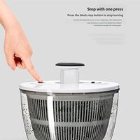 3L 5L Grote Plastic Saladeslinger met Witte Deksel en Kom Handmatige Fruit- en Groente Droger Spinner Wasmachine Reinigingsslinger Keukenhulpje