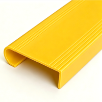 Profilé d'escalier en PRF (Plastique Renforcé de Fibres) pultrudé à angle arrondi, couleur personnalisée, pour passerelle industrielle, protection antidérapante SN01
