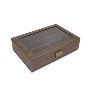 High-end MDF/Pu Leather 8 Slot Handmade Sunglasses Watch Organizer Multi-function Watch Stand Box Jewelry Display - Product Image 5