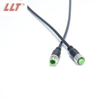 Connecteur de câble mâle-femelle étanche IP67 M12 à 4 broches à vis en métal LLT Electrical