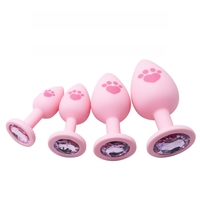 Plug anal en silicone étanche orné de bijoux pour débutants, stimulation personnelle, jeux pour adultes, couples, facile à entretenir