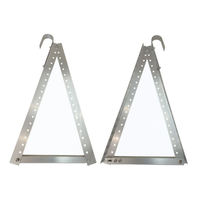 Équipement pour projets solaires commerciaux, support de toit en aluminium robuste, kit de montage solaire pour toit plat en béton, kit de montage triangulaire