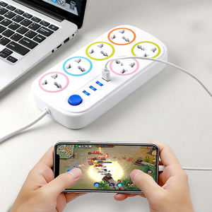 wholesales CA B16U <b>Extension</b> <b>Socket</b> With 4 USB Surge Protector Power Strip <b>Plugs</b> <b>Sockets</b> 6 Way Power Strip <b>Extension</b> <b>Sockets</b> - Product Image 3