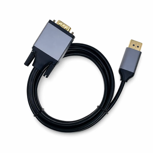 <span class=keywords><strong>Cable</strong></span> DP a VGA 1080P, Adaptador DP a VGA, Convertidor de Video Macho a Macho Chapado en Oro para Laptop, PC, Monitor, Proyector - Product Image 1