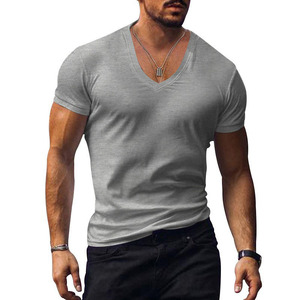 <span class=keywords><strong>T</strong></span>-<span class=keywords><strong>shirt</strong></span> en gros personnalisé à <span class=keywords><strong>col</strong></span> en <span class=keywords><strong>V</strong></span> – Imprimez votre photo ou logo – Haut <span class=keywords><strong>blanc</strong></span> pour <span class=keywords><strong>homme</strong></span> - Product Image 6