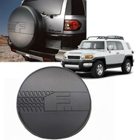 Accessoires 4x4, housse de roue de secours en plastique OEM avec logo, couleur noire pour TOYOTA FJ CRUISER