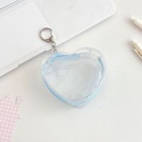 Sac à langer coloré en forme de cœur, mini pochette zippée, sac de poussette, pochette de rangement en PVC pour badges, sac décoratif pour les sorties