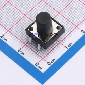 TSA12111-115B512BA Tactile Switch Through hole-4P,11.7x11.5mm Switch Single Pole Single Throw Round Button 2.8N 11.7mm - Product Image 1